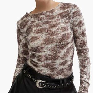 Free people new with tags top size M. Gold Rush Sequin Top.